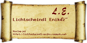 Lichtscheindl Enikő névjegykártya
